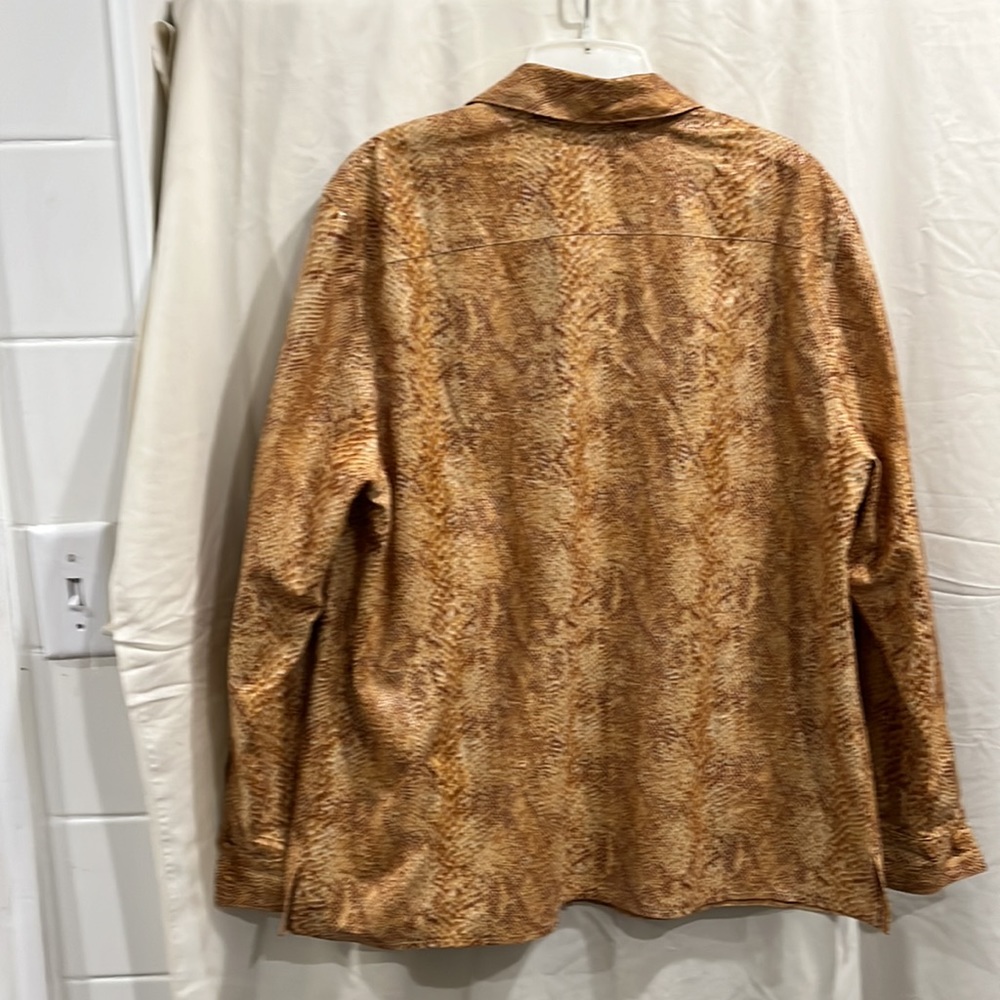 Women 2pc skirt and blouse set by harve benard size 16 snakeskin - Picture 3 of 7